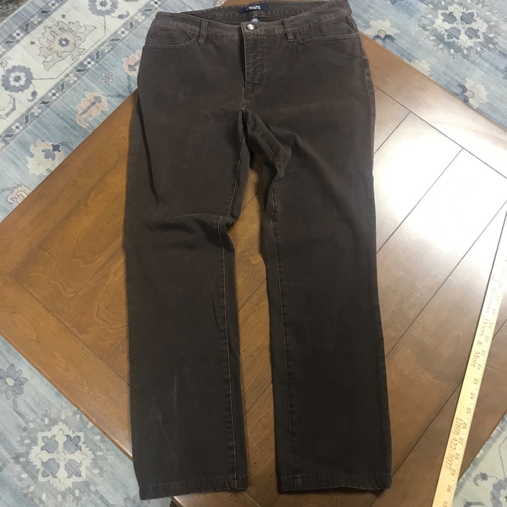 Chaps Brown Pants Womens Size 12 31x27 Straight Leg Trousers